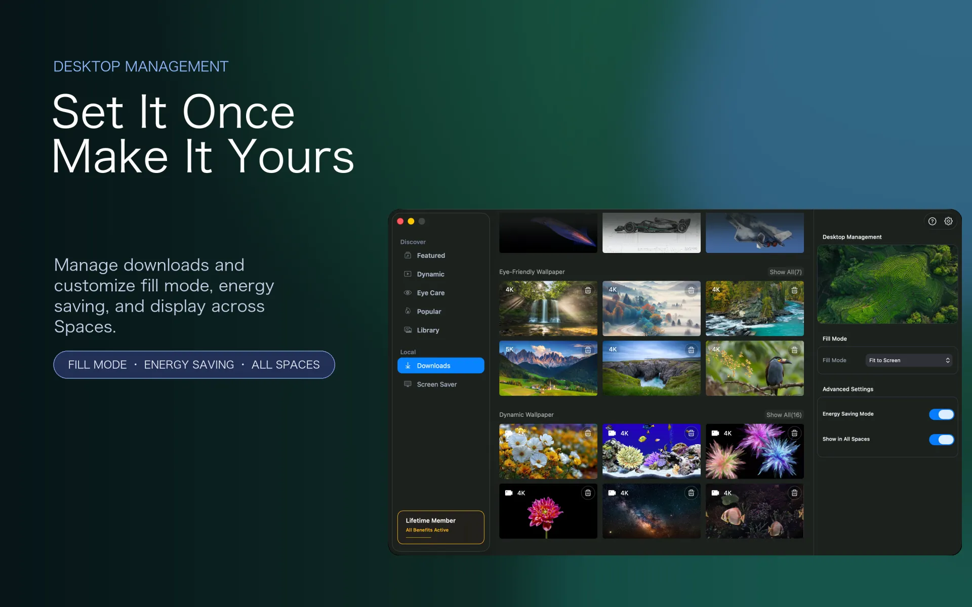iWallpaper wallpaper preview interface
